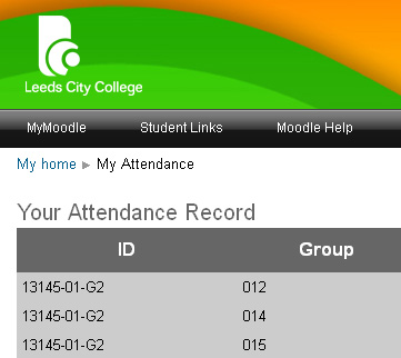 My Attendance Record (MIS) Integration
