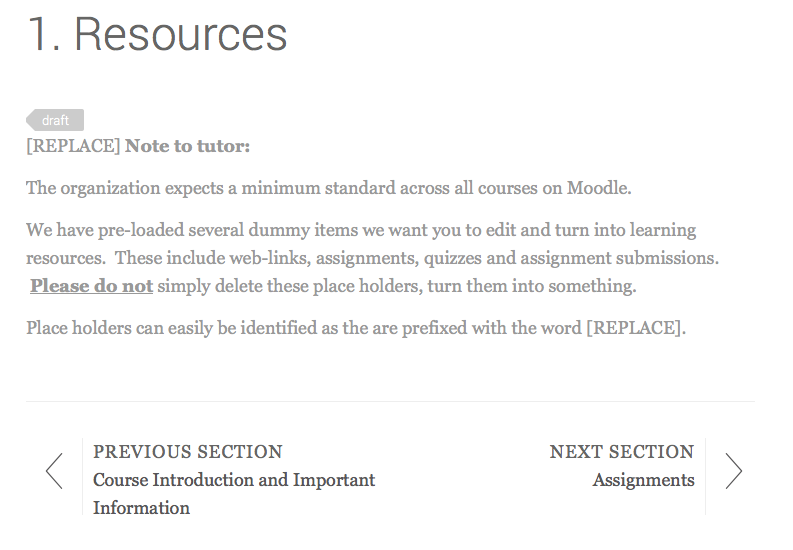 Resources Section